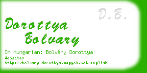 dorottya bolvary business card